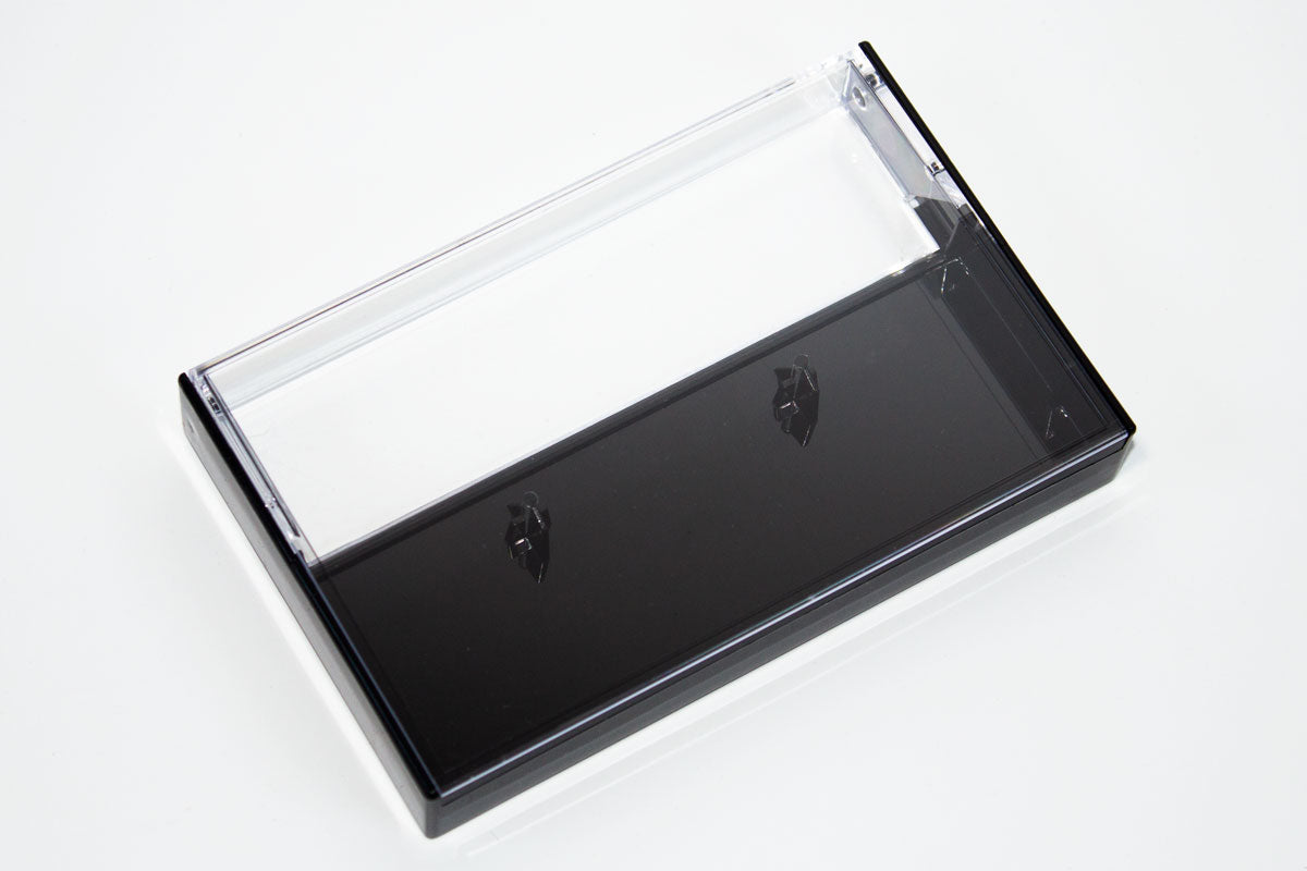 Black heavy duty cassette case w/ square corners