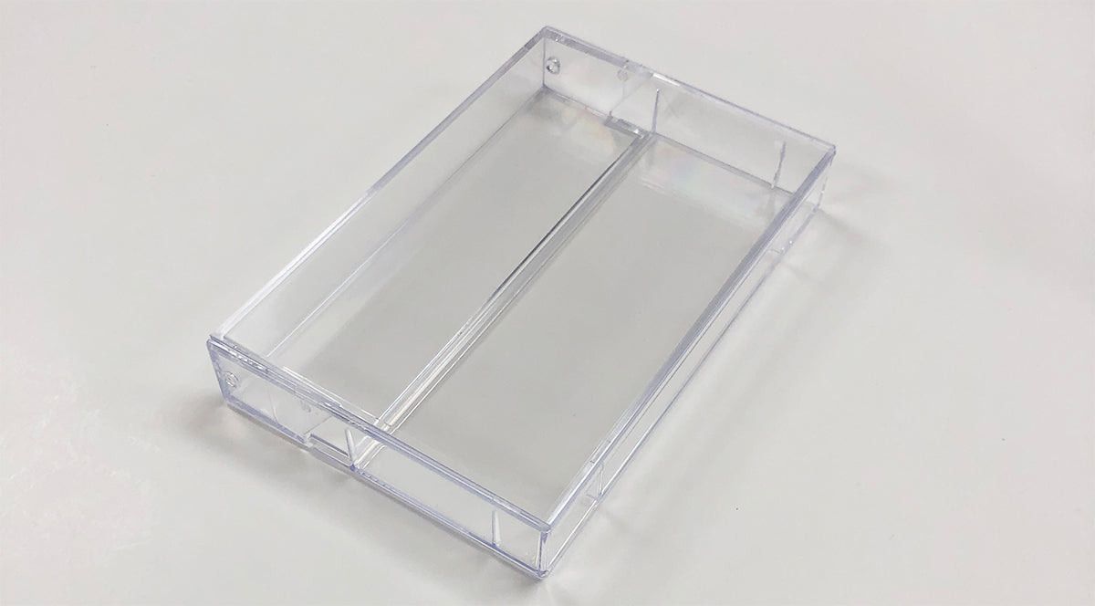 Clear 'No Posts' Heavy Duty Cassette Box w/ Square Corners