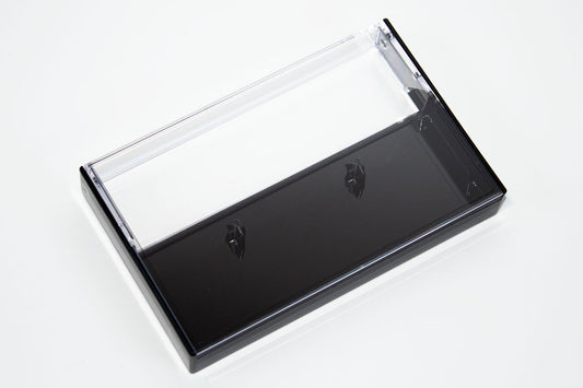 Black heavy duty cassette case w/ square corners